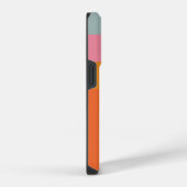 Monogramm der Retro-Farbblöcke iPhone Hülle (Rechte Seite)