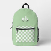 Monogramm der Retro-Signatur geprüft Bedruckter Rucksack (Vorderseite)