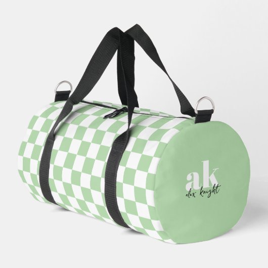 Monogramm der Retro-Signatur geprüft Duffle Bag (Linke Seite)
