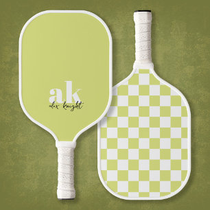 Monogramm der Retro-Signatur geprüft Pickleball Schläger