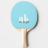 Monogramm der Retro-Signatur geprüft Tischtennis Schläger (Vorderseite)