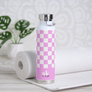 Monogramm der Retro-Signatur geprüft Trinkflasche