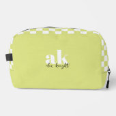 Monogramm der Retro-Signatur geprüft Waschbeutel (Vorderseite)