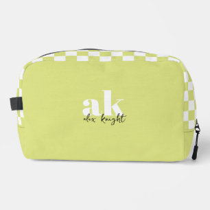 Monogramm der Retro-Signatur geprüft Waschbeutel