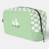 Monogramm der Retro-Signatur geprüft Waschbeutel (Rechte Ecke)