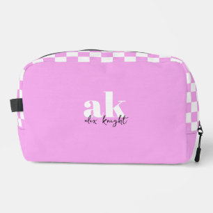 Monogramm der Retro-Signatur geprüft Waschbeutel