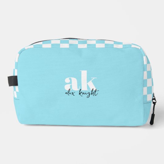 Monogramm der Retro-Signatur geprüft Waschbeutel (Vorderseite)