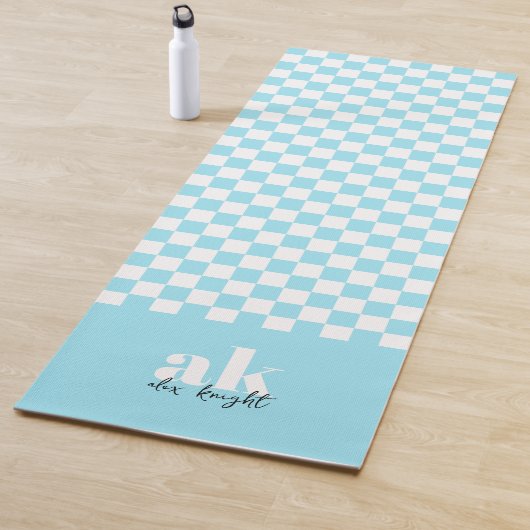 Monogramm der Retro-Signatur geprüft Yogamatte (Beispiel)
