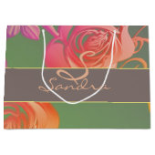 Monogramm der romantischen Rose Große Geschenktüte (Vorderseite)