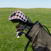 Monogramm der rosa schwarzen Raute Golf Headcover (In SItu)