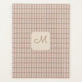 Monogramm der rosa und braunen Floral Planer (Vorderseite)