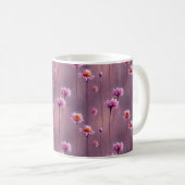 Monogramm der rosa und orangefarbenen Blume Kaffeetasse (VorderseiteRechts)
