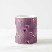 Monogramm der rosa und orangefarbenen Blume Kaffeetasse (Mittel)