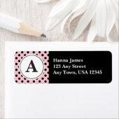 Monogramm der rosa und schwarzen Polka-Punkte (Insitu)