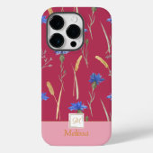 Monogramm der Roten Wildblume Case-Mate iPhone Hülle (Rückseite)
