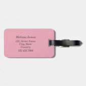 Monogramm der Roten Wildblume Gepäckanhänger (Rückseite horizontal)