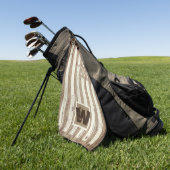 Monogramm der Rustic Wood USA Flag Golfhandtuch (Gras)