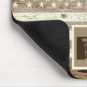 Monogramm der Rustic Wood USA Flag Mousepad (Ecke)