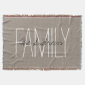 Monogramm der Rustikalen Chic-Familie Decke (Vorderseite)