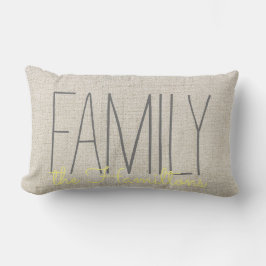 Monogramm der Rustikalen Chic-Familie in BEIGE und Lendenkissen