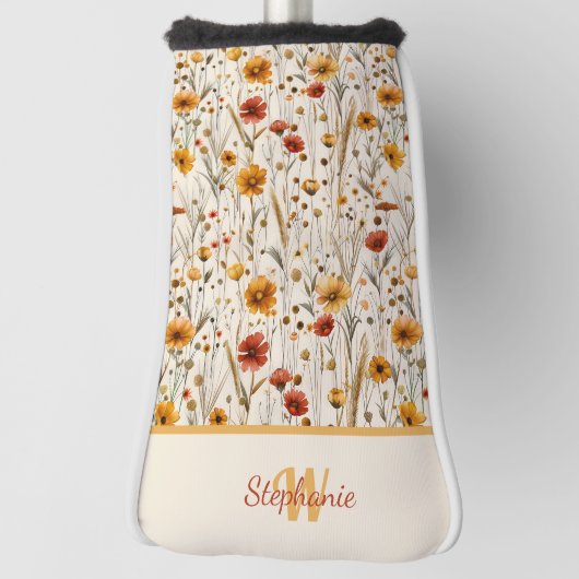 Monogramm der rustikalen Wildblume - Muster der Bo Golf Headcover (Rotieren 90)
