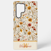 Monogramm der rustikalen Wildblume - Muster der Bo Samsung Galaxy Hülle (Rückseite)