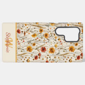 Monogramm der rustikalen Wildblume - Muster der Bo Samsung Galaxy Hülle (Rückseite (Horizontal))