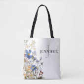Monogramm der Rustikalen Wildblumen Tasche (Vorderseite)