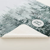 Monogramm der Rustikalen Winterwaldkiefernbaum-Fam Sherpadecke (3/4)