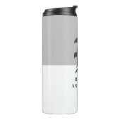 Monogramm der schick-grauen und weißen klassischen thermosbecher (Nach links gedreht)