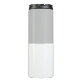 Monogramm der schick-grauen und weißen klassischen thermosbecher (Rückseite)