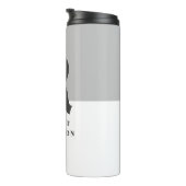 Monogramm der schick-grauen und weißen klassischen thermosbecher (Nach rechts gedreht)