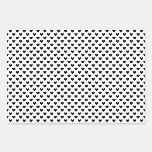 Monogramm der Schwarz-weißen Muster4 Geschenkpapier Set (Vorderseite)