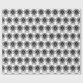 Monogramm der schwarzen Clam-Silhouette Geschenkpapier (Flach)