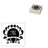 Monogramm der schwarzen Clam-Silhouette Gummistempel (Stempel)