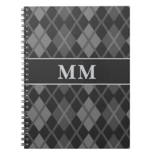 Monogramm der schwarzen Raute Notizblock