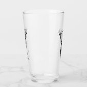 Monogramm der schwarzen Stag-Silhouette Glas (Links)