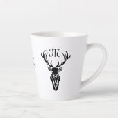 Monogramm der schwarzen Stag-Silhouette Milchtasse (Rechts)