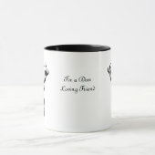 Monogramm der schwarzen Stag-Silhouette Tasse (Zentrum)