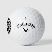 Monogramm der schwarzen und grauen Polka-Dots Golfball (Logo)
