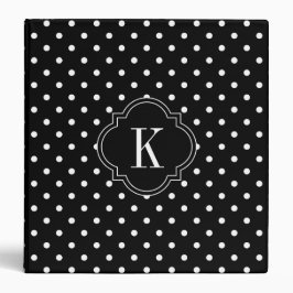 Monogramm der schwarzen und weißen Polka-Punkte 3,8 Cm Ordner