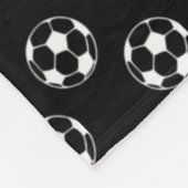 Monogramm der Schwarzweißball-Balls Fleecedecke (Ecke)