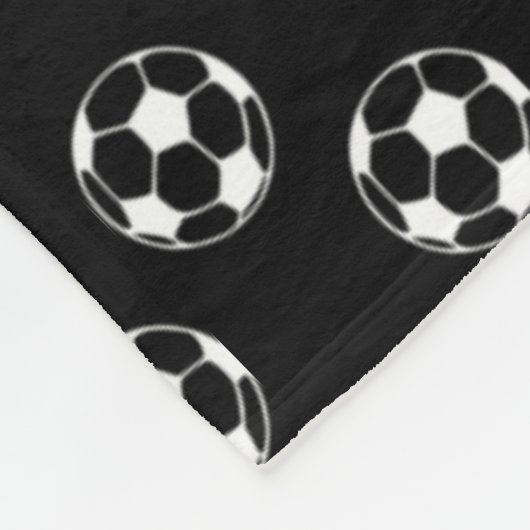 Monogramm der Schwarzweißball-Balls Fleecedecke (Ecke)