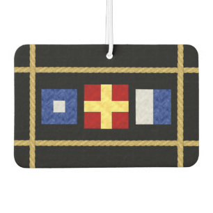 Monogramm der Seesignalflagge für Wasserfarben Autolufterfrischer
