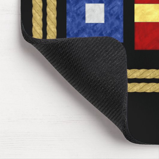 Monogramm der Seesignalflagge für Wasserfarben Mousepad (Ecke)