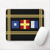 Monogramm der Seesignalflagge für Wasserfarben Mousepad (Mit Mouse)
