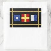 Monogramm der Seesignalflagge für Wasserfarben Rechteckiger Aufkleber (Tasche)