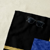 Monogramm der Seesignalflagge für Wasserfarben Strandtuch (Beispiel)