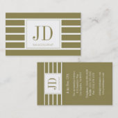 Monogramm der Steuer-Accountant/CPA/Striped Visitenkarte (Vorne/Hinten)