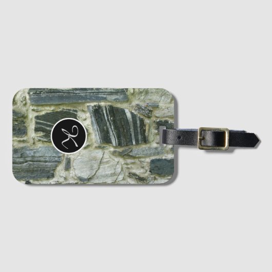 Monogramm der Struktur der Naturgeologie Gepäckanhänger (Vorderseite (Horizontal))